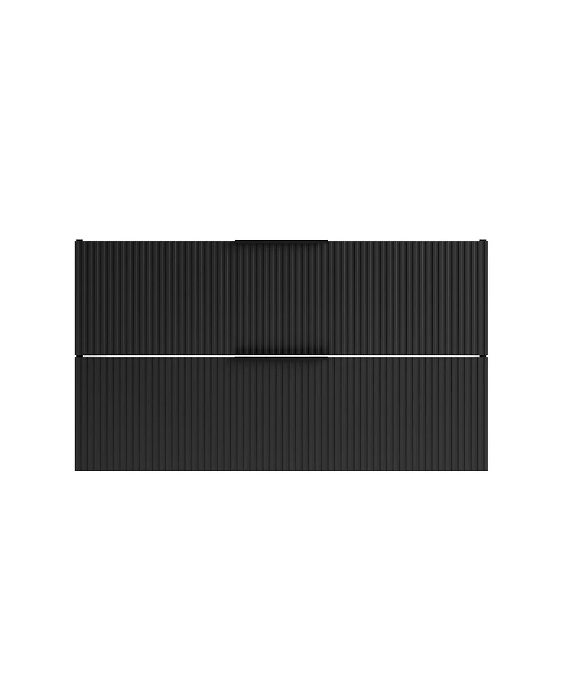 Sillysis 36" Wall Mounted Bathroom Vanity with Ceramic Sink, Fluted Mdf Cabinet & Drawers for Modern Bathrooms