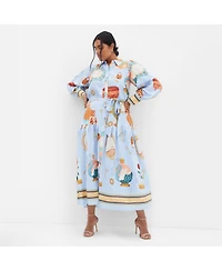 City Chic Women's Plus Stella Beauty Print Maxi Dress