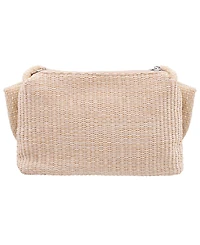 Nina Tula Straw Bow Small Satchel Handbag