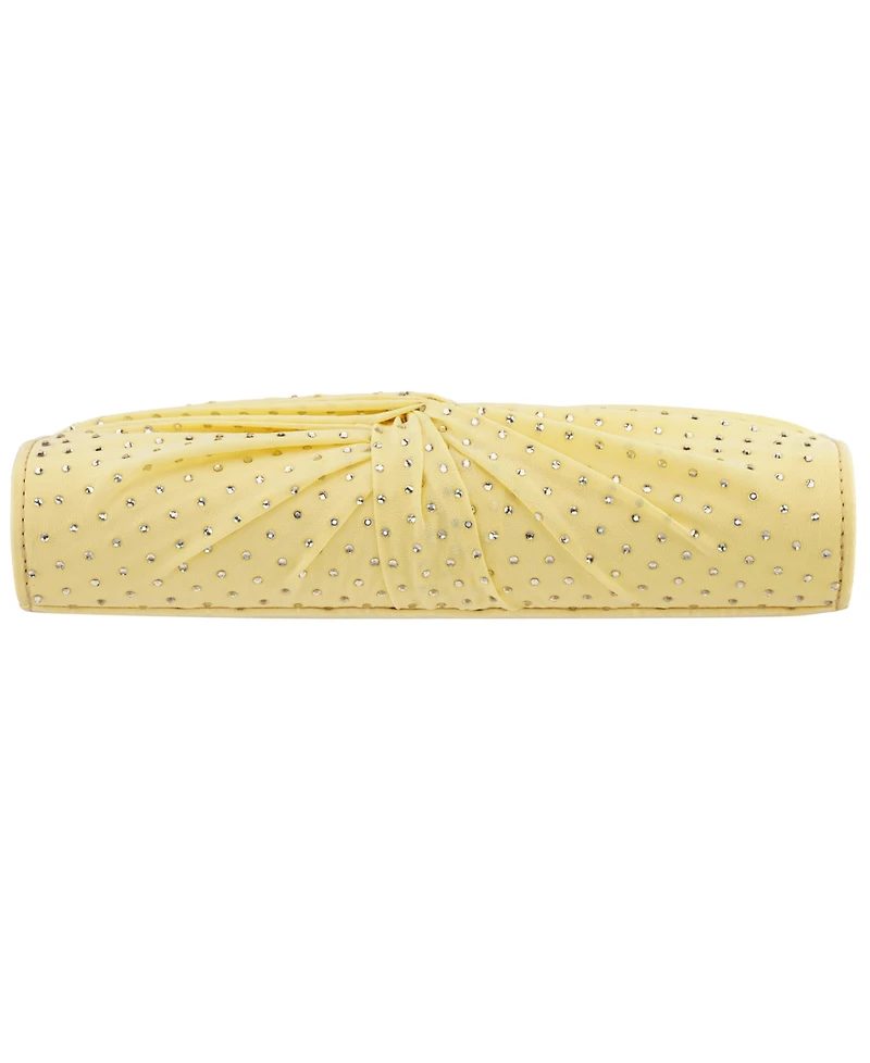 Nina Unique Chiffon Twist Crystal Small Clutch Handbag