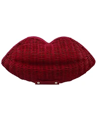 Nina Kiss Wicker Minaudiere Small Clutch Handbag