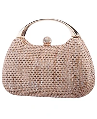 Nina Straw Minaudiere Mini Clutch Handbag