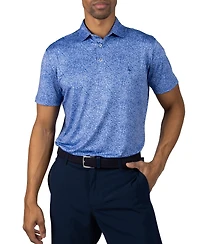 TailorByrd Men's Abstract Maze Printed Performance Polo