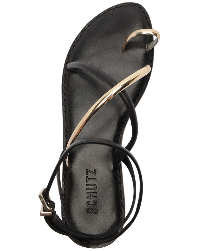 Schutz Women's Valeria Round Toe Flat Sandals