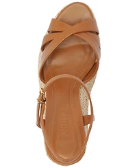 Schutz Women's Keefa Round Toe Wedge Sandals