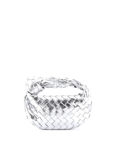 Pre-Owned Bottega Veneta Mini Bv Jodie Hobo Metallic Intrecciato Nappa