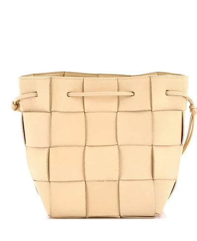 Pre-Owned Bottega Veneta Small Cassette Bucket Bag Maxi Intrecciato Leather