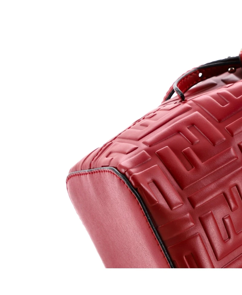 Pre-Owned Fendi Mini Mon Tresor Bucket Bag Zucca Embossed Leather