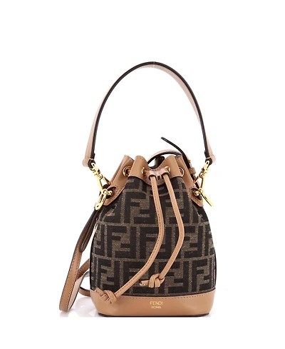 Pre-Owned Fendi Mini Mon Tresor Bucket Bag Zucca Canvas