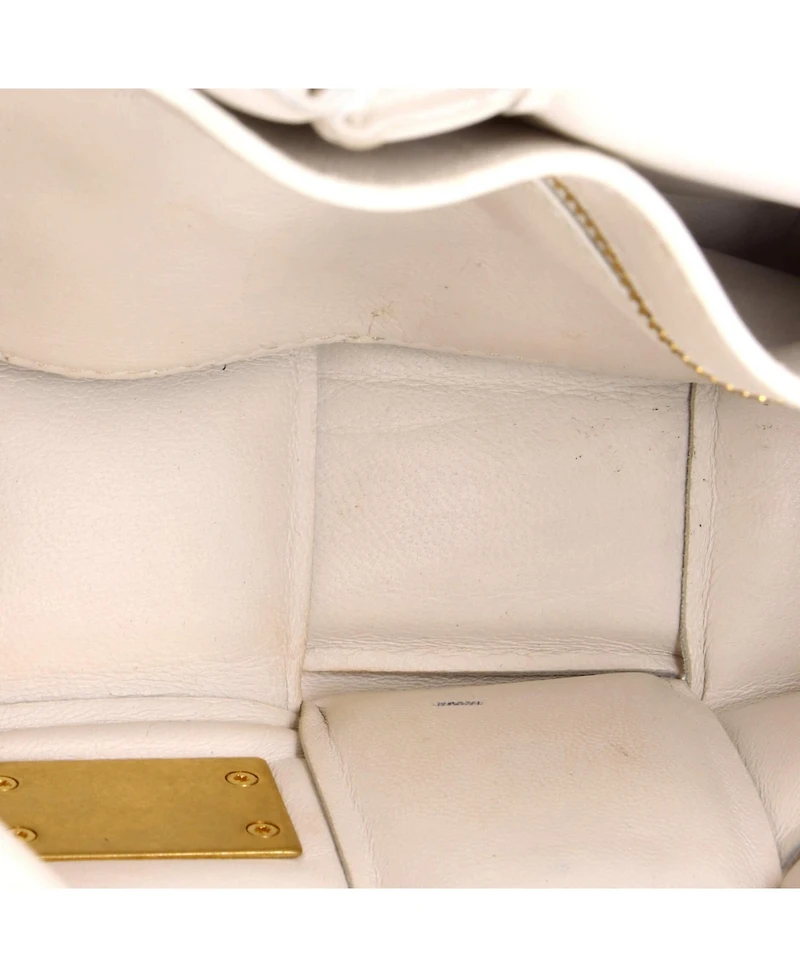 Pre-Owned Bottega Veneta Cassette Chain Crossbody Bag Padded Maxi Intrecciato Leather