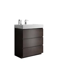 Sillysis 30" Freestanding Bathroom Vanity with Sink, Modern Bathroom Vanity with Soft Close Drawers for Contemporary Homes