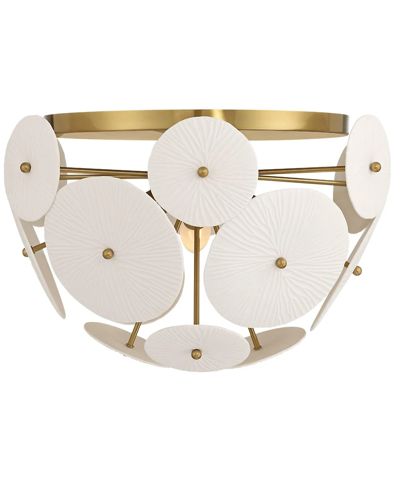 Possini Euro Design Shelly 15 1/2" Modern Semi Flush-Mount Ceiling Light Fixture Kitchen Foyer Sputnik