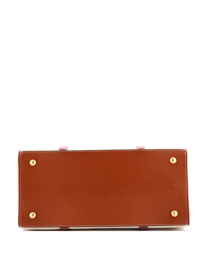 Pre-Owned Celine Medium Cabas 16 Bag Canvas with Leather