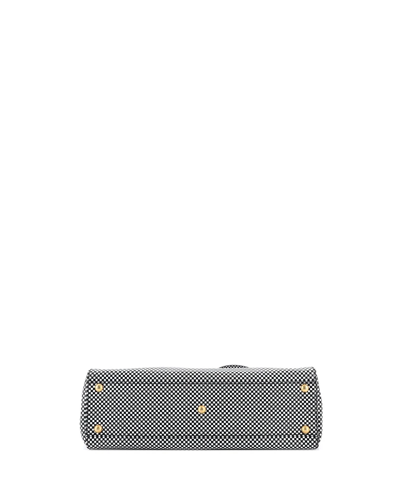 Pre-Owned Fendi Regular Peekaboo Bag Check Print Leather