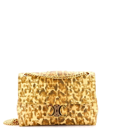 Pre-Owned Celine Medium Victoire Flap Shoulder Bag Printed Triomphe Coated Canvas