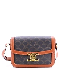 Pre-Owned Celine Medium Triomphe Shoulder Bag Triomphe Coated Canvas