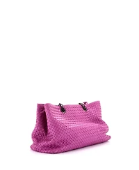 Pre-Owned Bottega Veneta Large Double Chain Tote Intrecciato Nappa