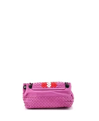 Pre-Owned Bottega Veneta Mini Accordion Flap Chain Shoulder Bag Intrecciato Nappa