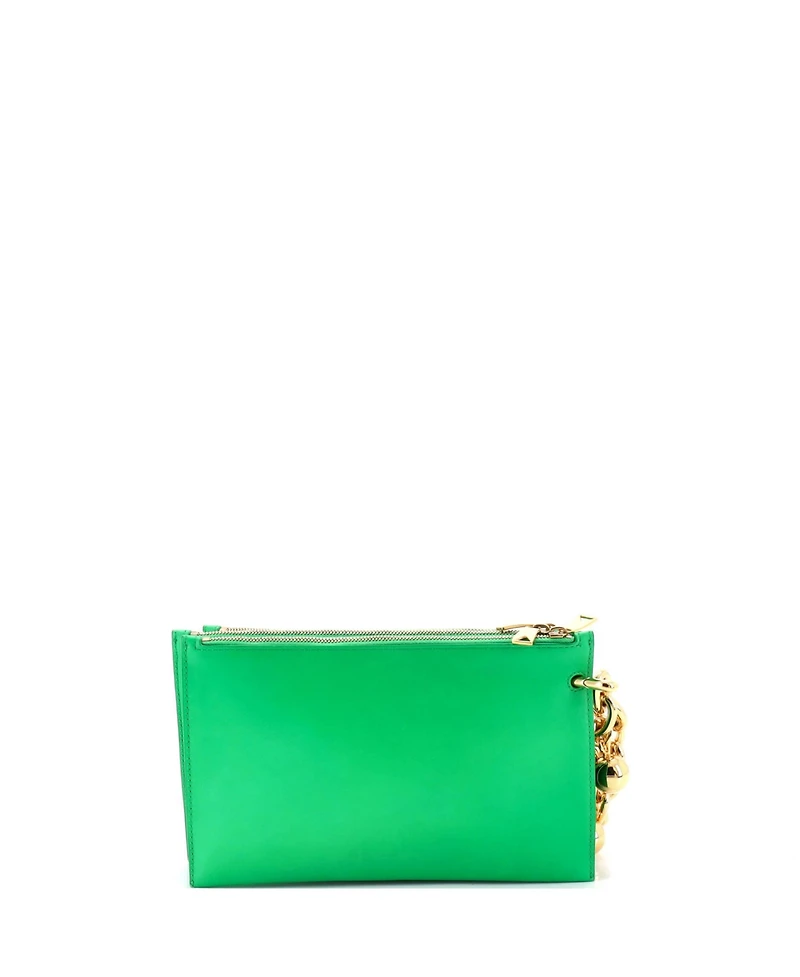 Pre-Owned Bottega Veneta Small Trio Wristlet Pouch Leather