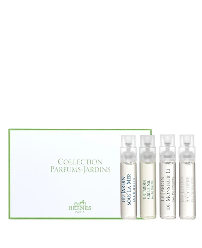 Free 4-Pc. Hermes Les Jardins Sampler or Barenia Eau de Parfum Intense Deluxe Mini with any $170 fragrance purchase