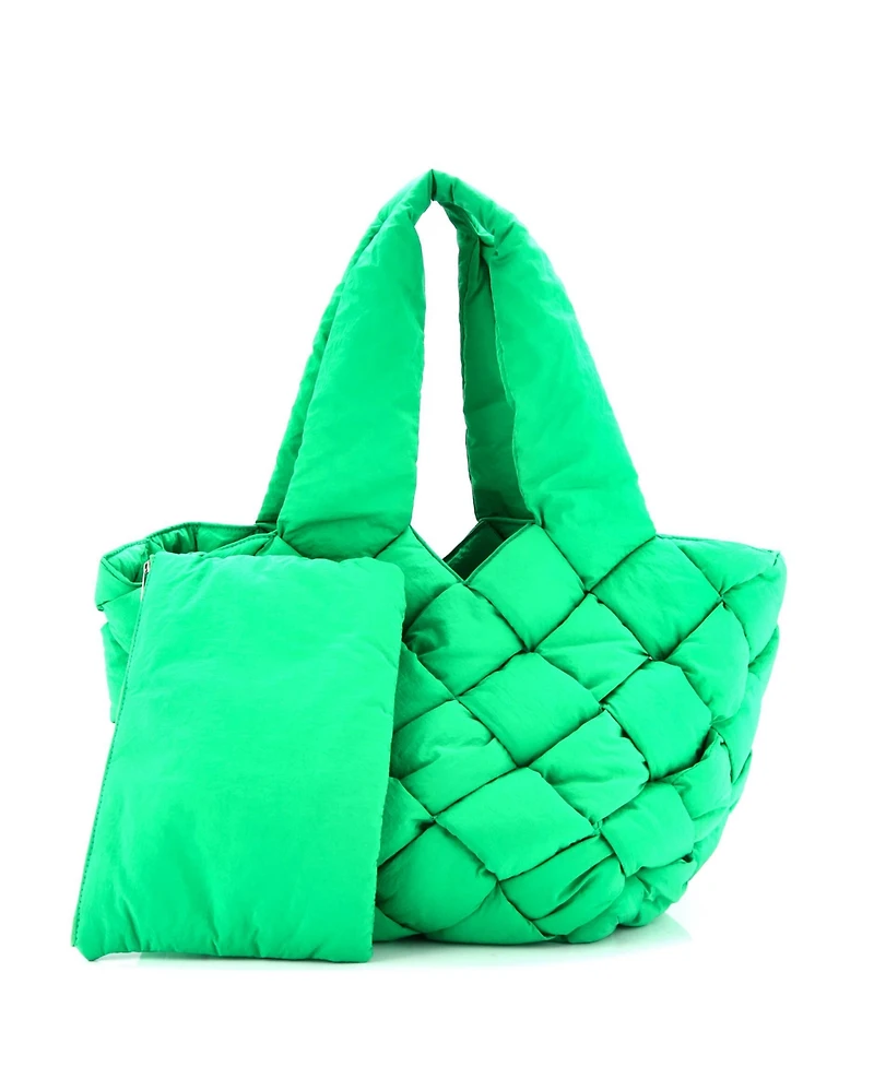 Pre-Owned Bottega Veneta Cassette Paper Tote Intrecciato Nylon