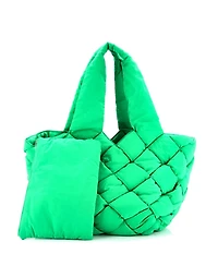 Pre-Owned Bottega Veneta Cassette Paper Tote Intrecciato Nylon