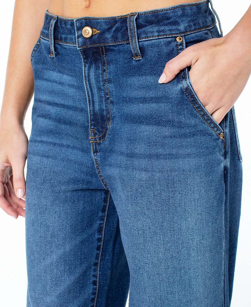 Celebrity Pink Women's High-Rise Relaxed Trouser Jeans