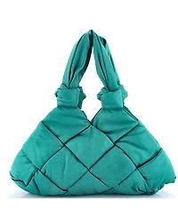 Pre-Owned Bottega Veneta Padded Lock Bag Maxi Intrecciato Leather