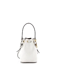 Pre-Owned Fendi Mini Mon Tresor Bucket Bag Zucca Studded Leather