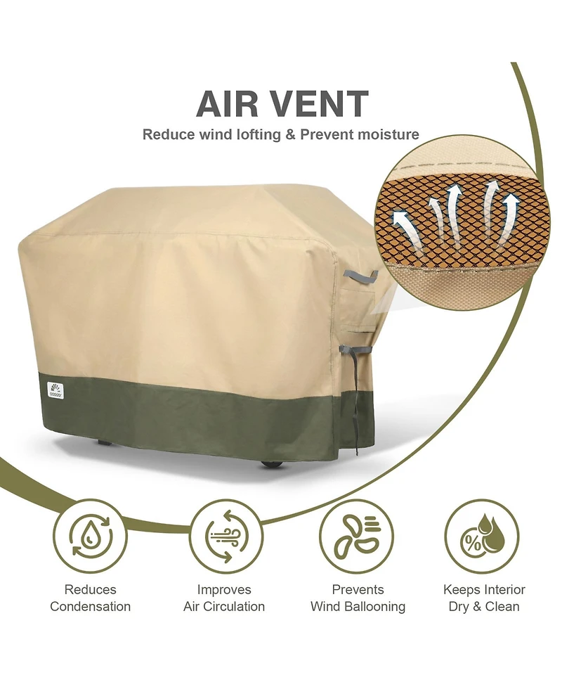 Aoodor Heavy Duty Bbq 3-6 Burners Flap Top Grill Cover, 600D Waterproof Oxford Outdoor Barbecue Grill Cover with Air Vents