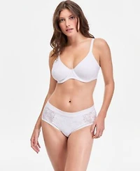 Bali Womens Breathe Lace Underwire Bra Hipster Underwear