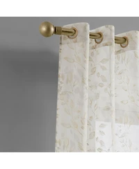 Dainty Home Cecily 2-Pack Linen Textured Metallic Light Filtering Grommet Curtain Panel Pair 38" x 84"