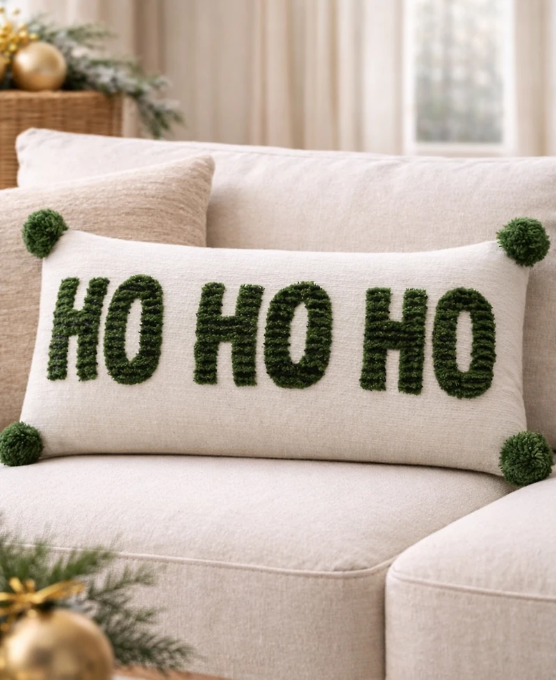Vibhsa HoHoHo Christmas Decorative Pillow
