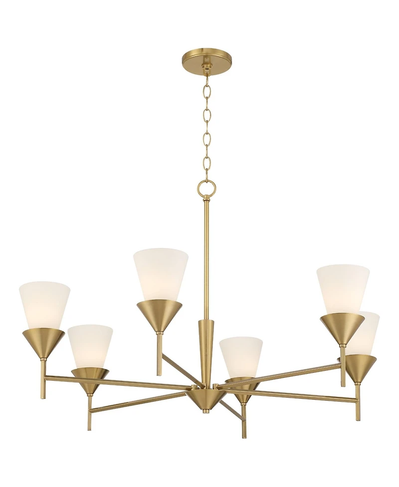 Possini Euro Design Caulfield 36" Wide 6-Light Chandelier