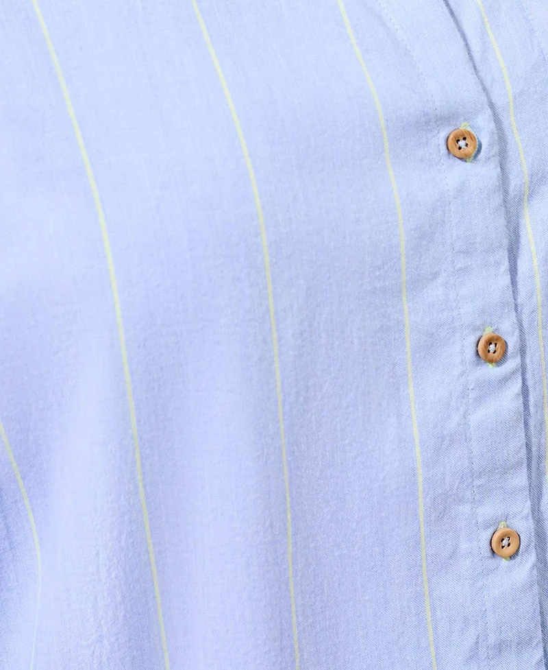 Tribal Women's Yarn Dye Stripe Button Shirt