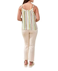 Tribal Women's Button-Front Woven Relaxed Cami Top