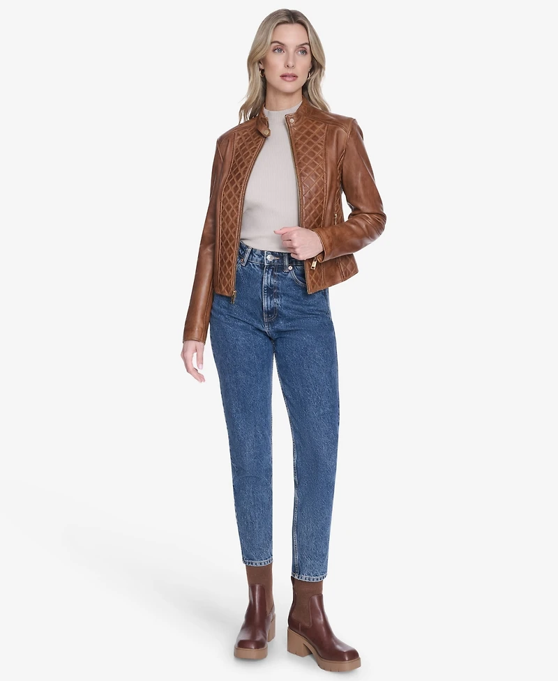 Andrew Marc Women's Marlette Quilted Lamb Leather Scuba