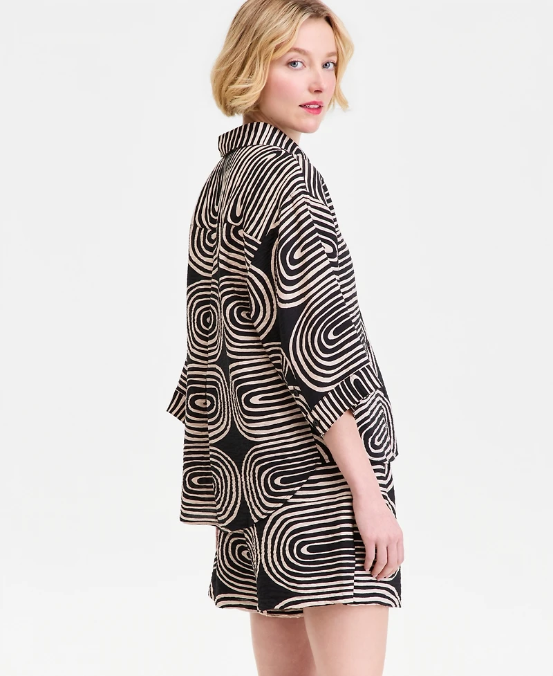 I.n.c. International Concepts Women's Flowy Half-Sleeve Blouse, Macy's Exclusive