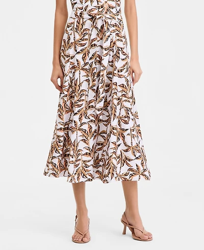 I.n.c. International Concepts Women's Printed Tie-Waist Midi Skirt, Macy's Exclusive