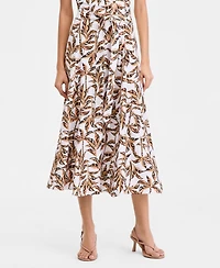 I.n.c. International Concepts Women's Printed Tie-Waist Midi Skirt, Macy's Exclusive