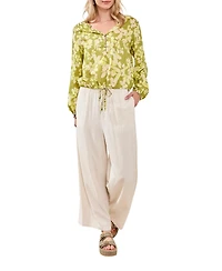 Tribal Women's Flowy Long-Sleeve Novelty Top