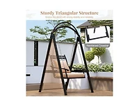 Slickblue Outdoor Porch Swing with Removable Cushions for Garden Balcony