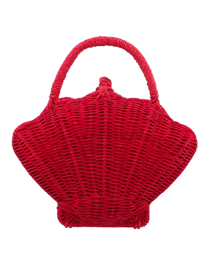 Nina Rattan Shell Minaudiere Small Clutch Handbag