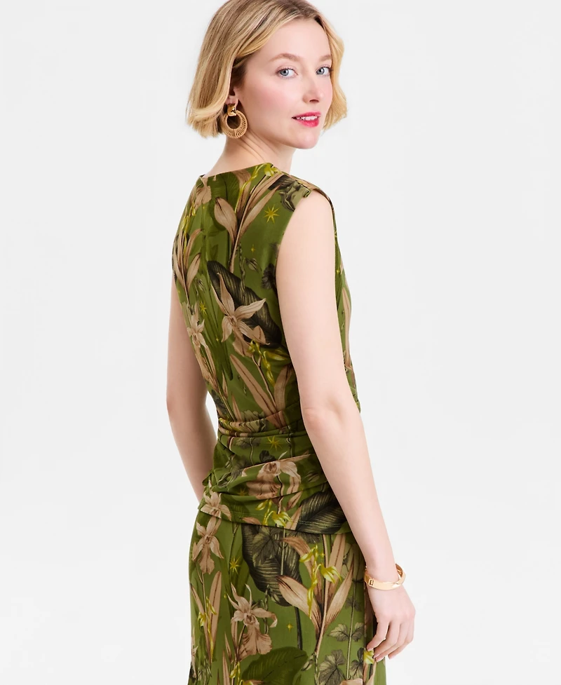 I.n.c. International Concepts Women's Printed Mesh Sleeveless Top