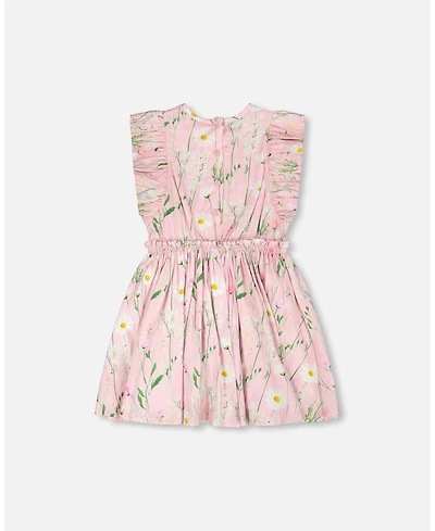 Deux par Deux Little Girls Viscose Dress Printed Flowers