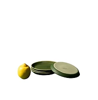 Gharyan Stoneware, Stoneware Flat Side Plate | Edan 5.9" - Set of 4