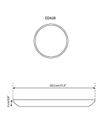 Gharyan Stoneware, Stoneware Flat Dinner Plate | Edan 11.2