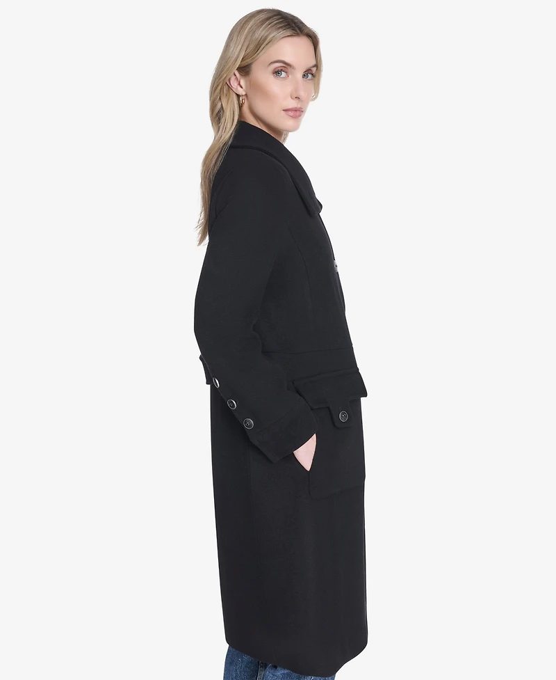 Andrew Marc Women's Almedia Sb Wool Twill Coat With Back Belt