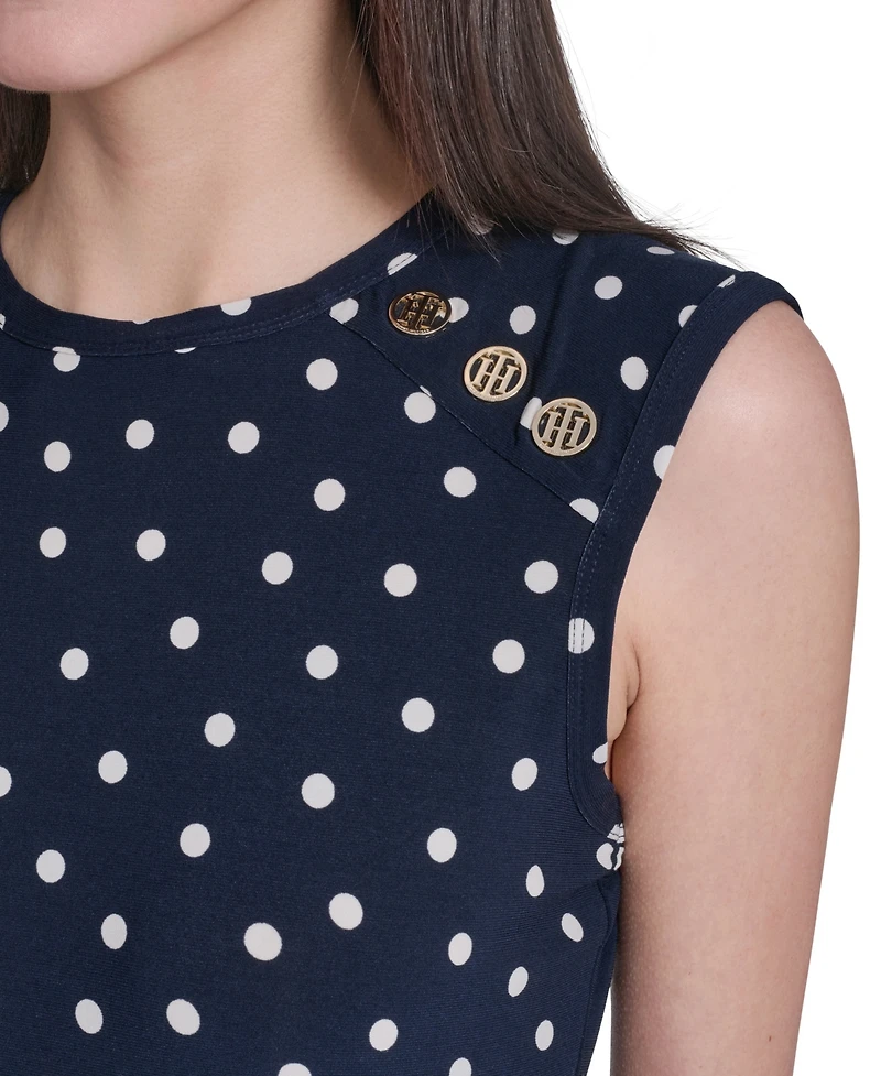 Tommy Hilfiger Women's Sleeveless Polka Dot Top