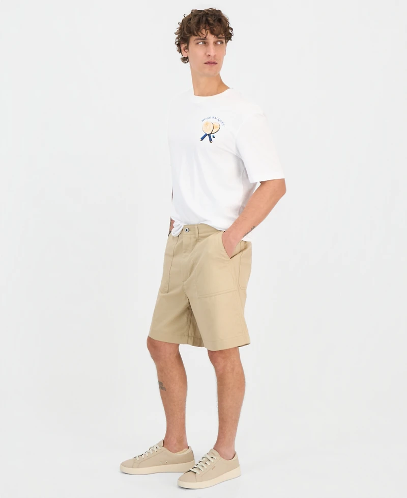 Hugo Boss Men's Cotton Canvas Regular-Fit Workwear Shorts